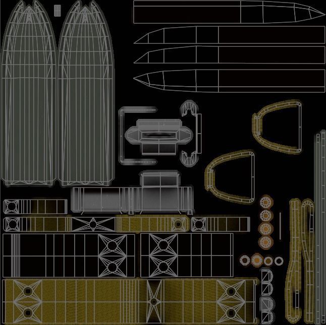 US Navy Mk2 Ka-bar combat knife Low-poly 3D model_18