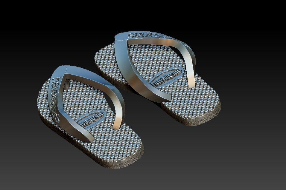 Havaianas Sandal Pendant 3D print model_12