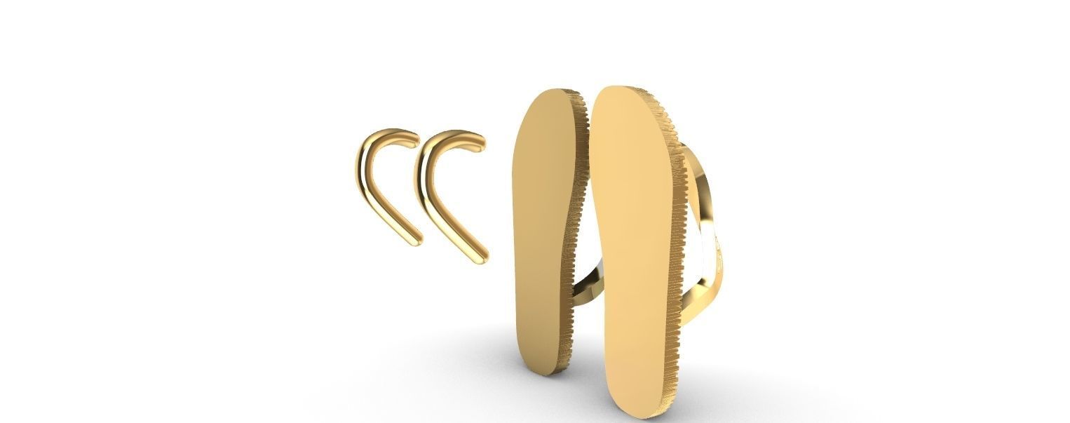 Havaianas Sandal Pendant 3D print model_7