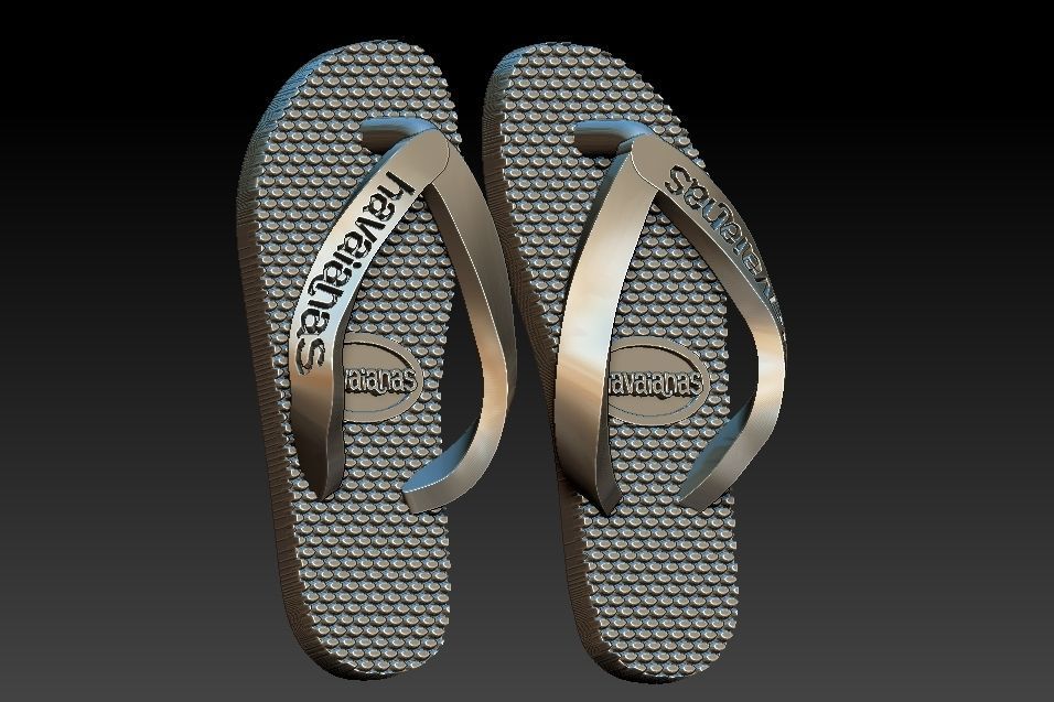 Havaianas Sandal Pendant 3D print model_1