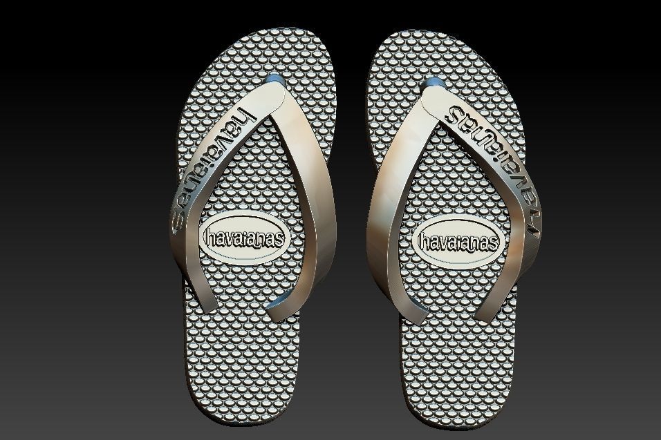Havaianas Sandal Pendant 3D print model_0