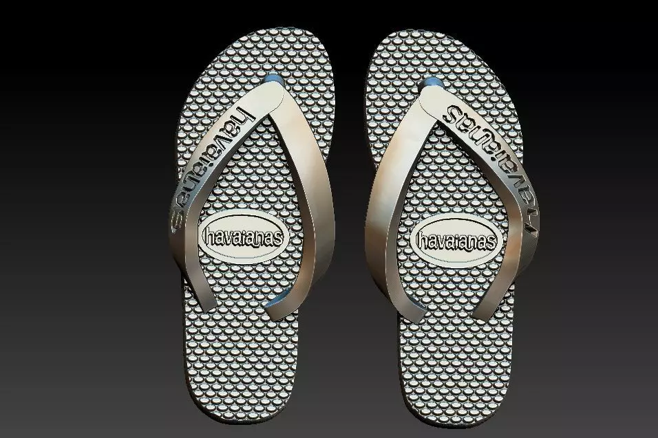Havaianas Sandal Pendant 3D print model_0