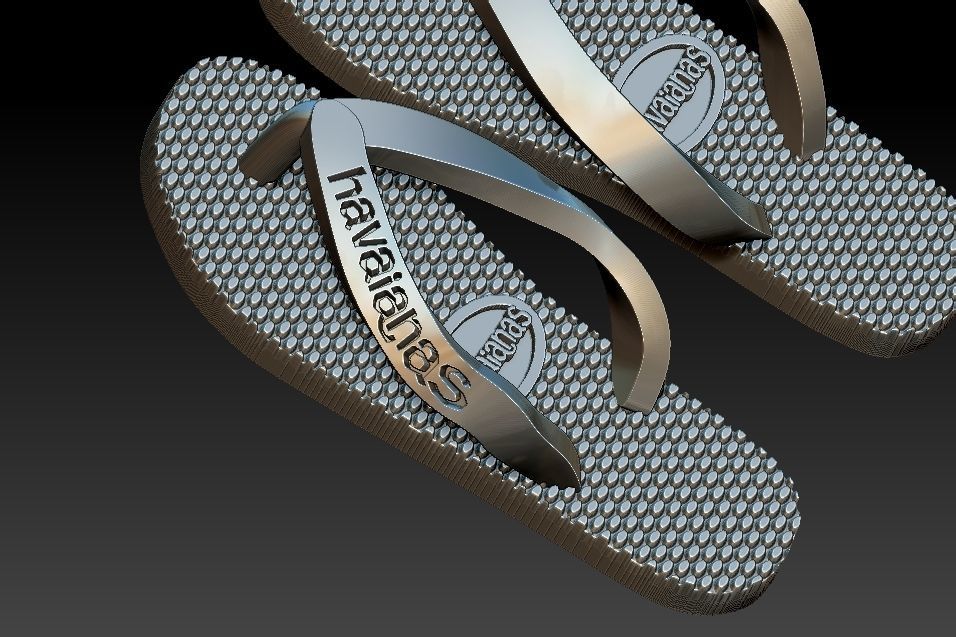 Havaianas Sandal Pendant 3D print model_13