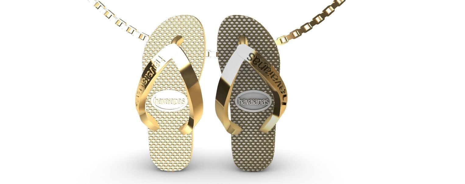 Havaianas Sandal Pendant 3D print model_8