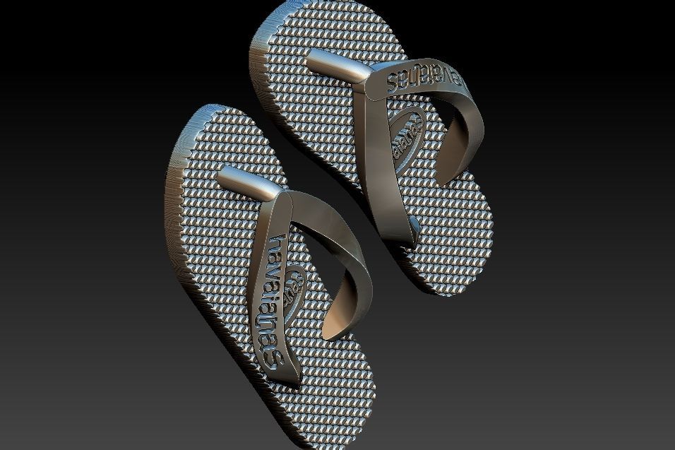 Havaianas Sandal Pendant 3D print model_3