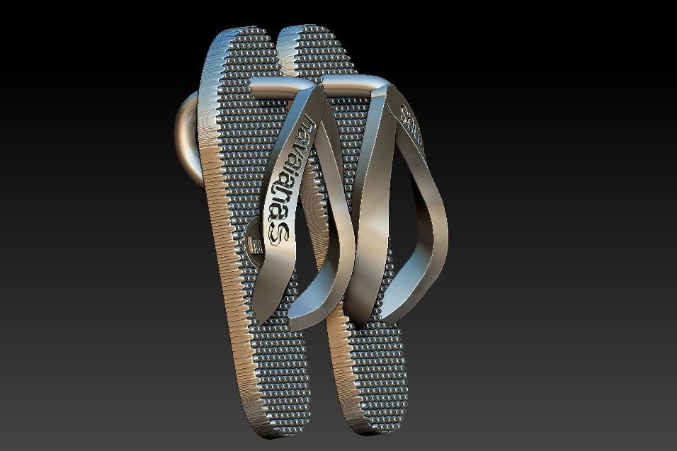 Havaianas Sandal Pendant 3D print model_2