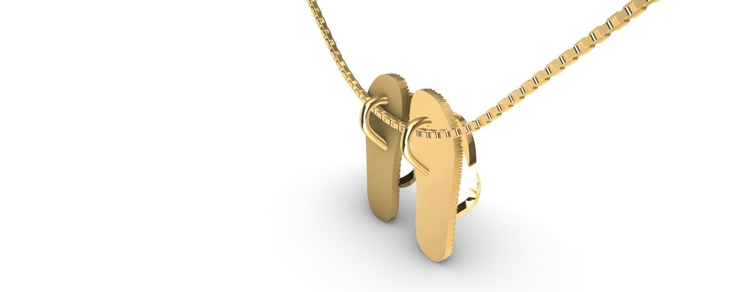 Havaianas Sandal Pendant 3D print model_10