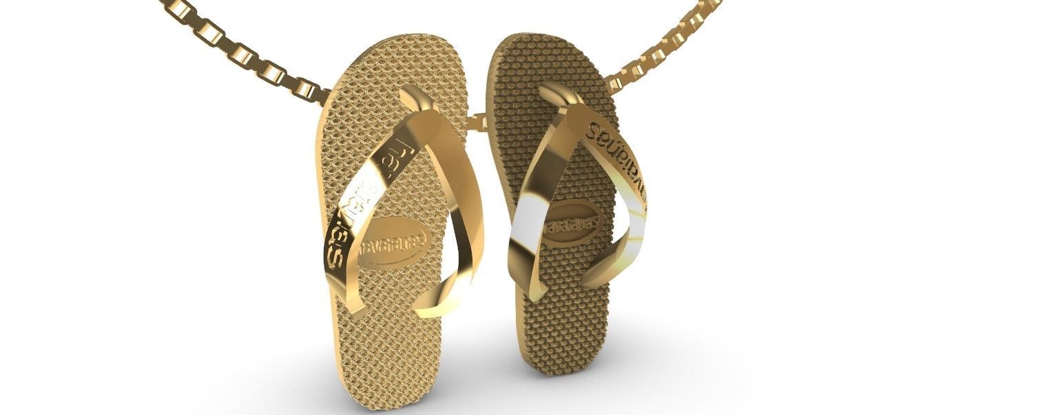 Havaianas Sandal Pendant 3D print model_9