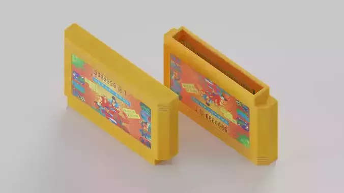 8-bit Game Cartritge 3D model