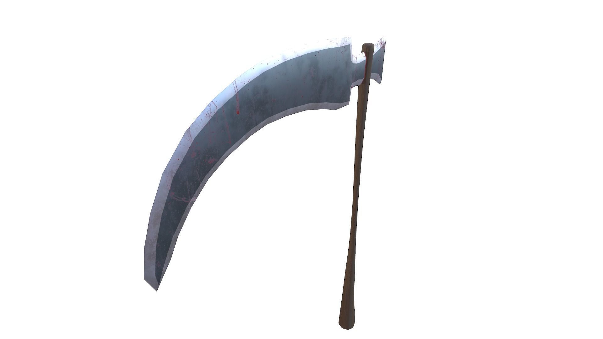  Scythe - Sickle Low-poly 3D model_4