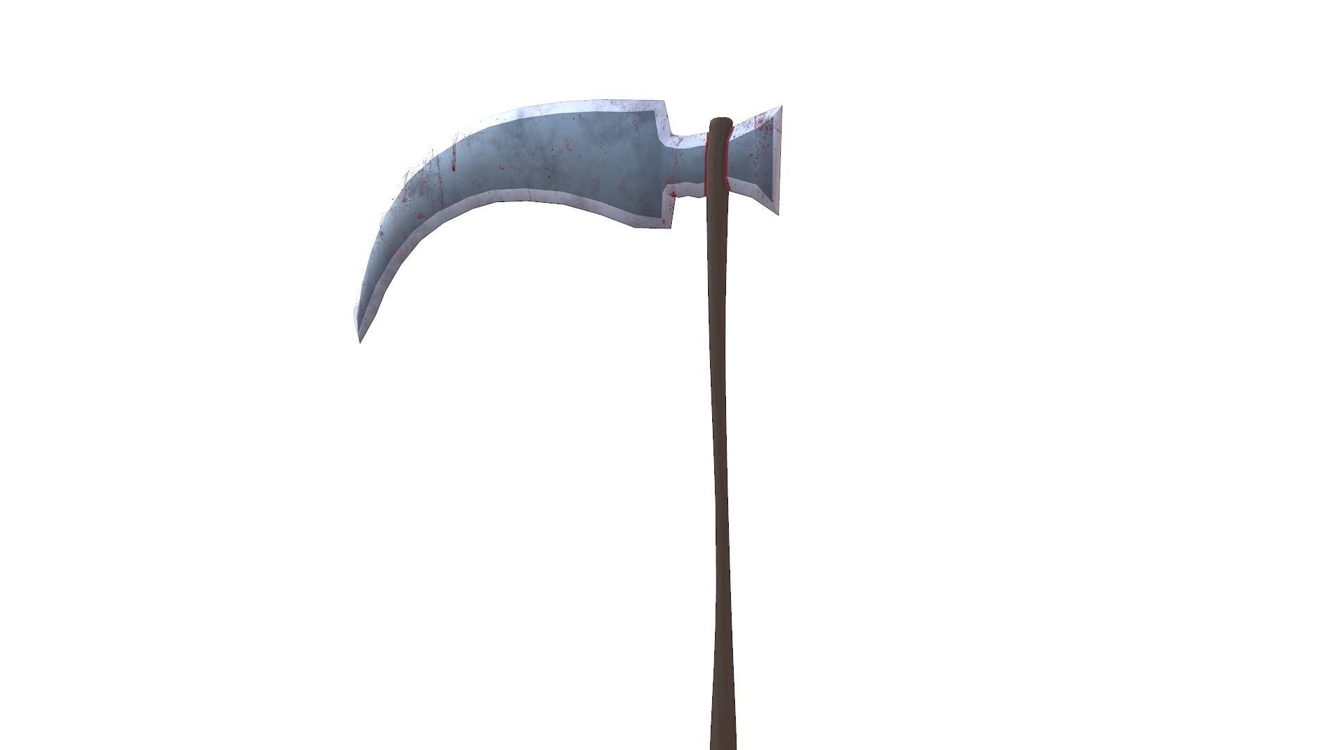  Scythe - Sickle Low-poly 3D model_3