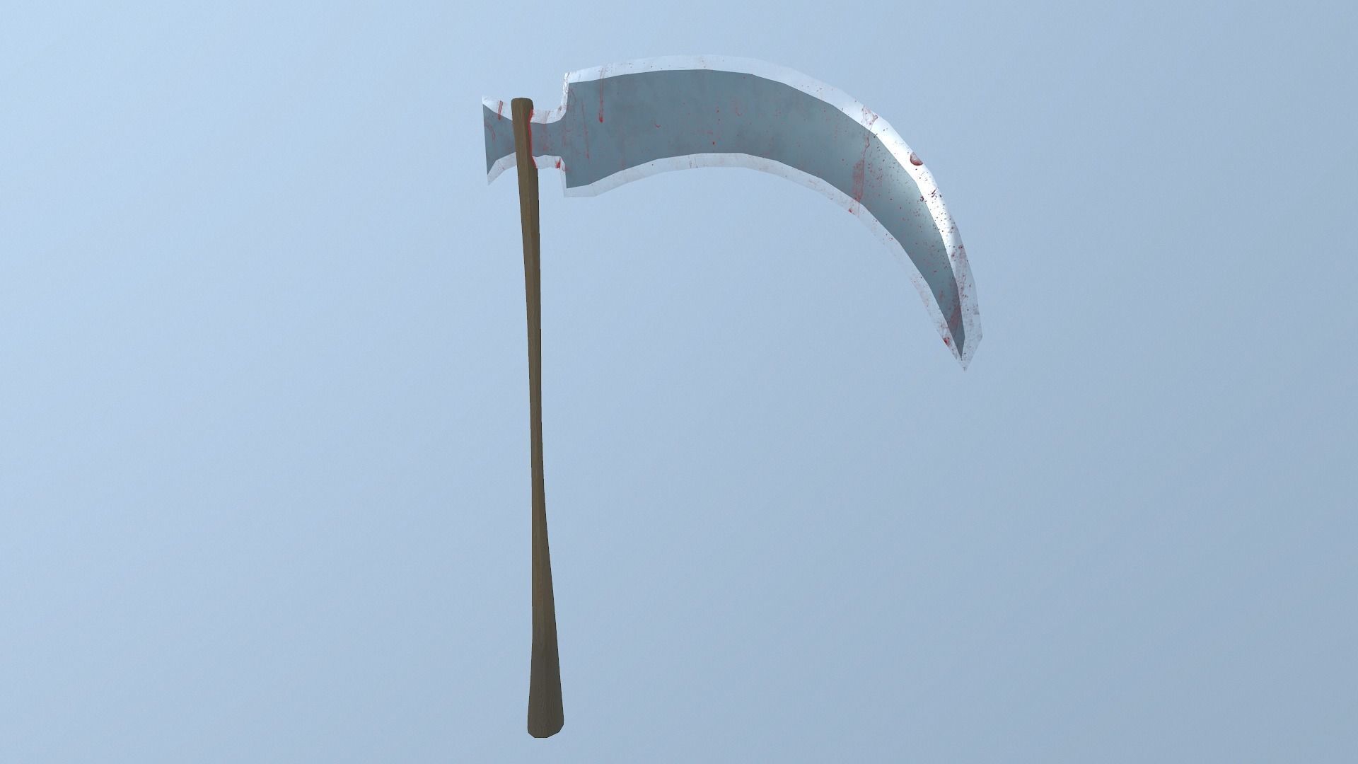  Scythe - Sickle Low-poly 3D model_10