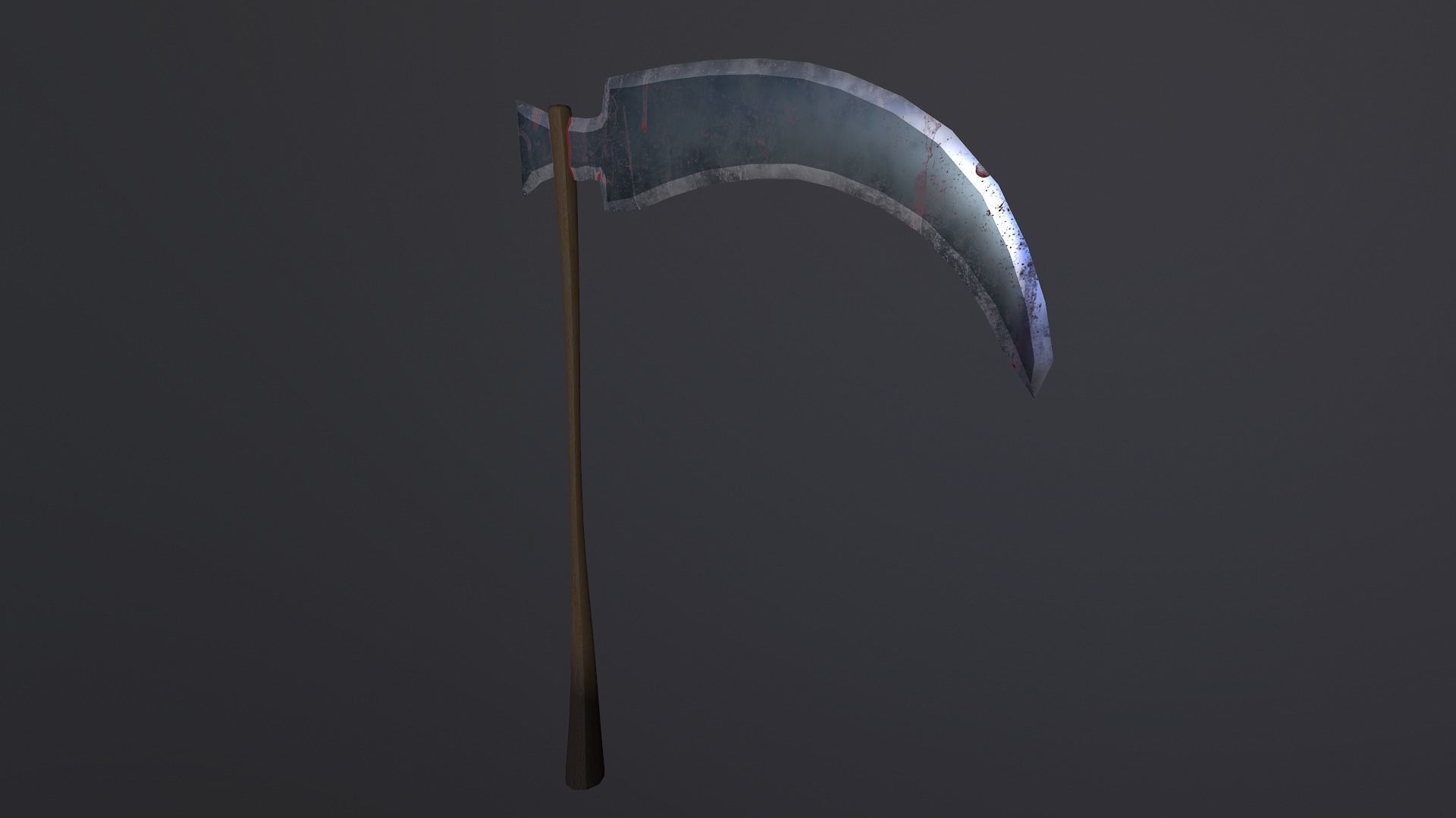  Scythe - Sickle Low-poly 3D model_8