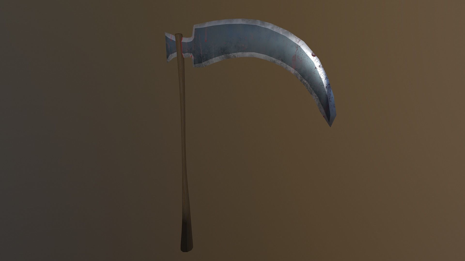  Scythe - Sickle Low-poly 3D model_14