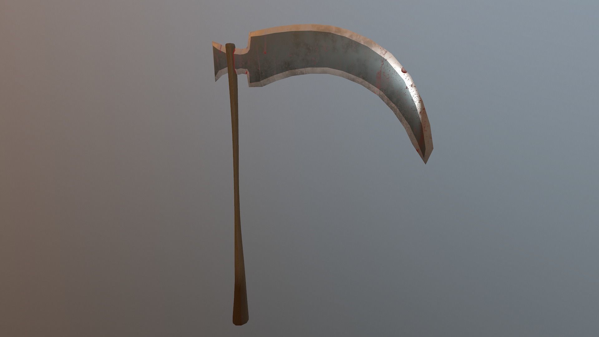  Scythe - Sickle Low-poly 3D model_27