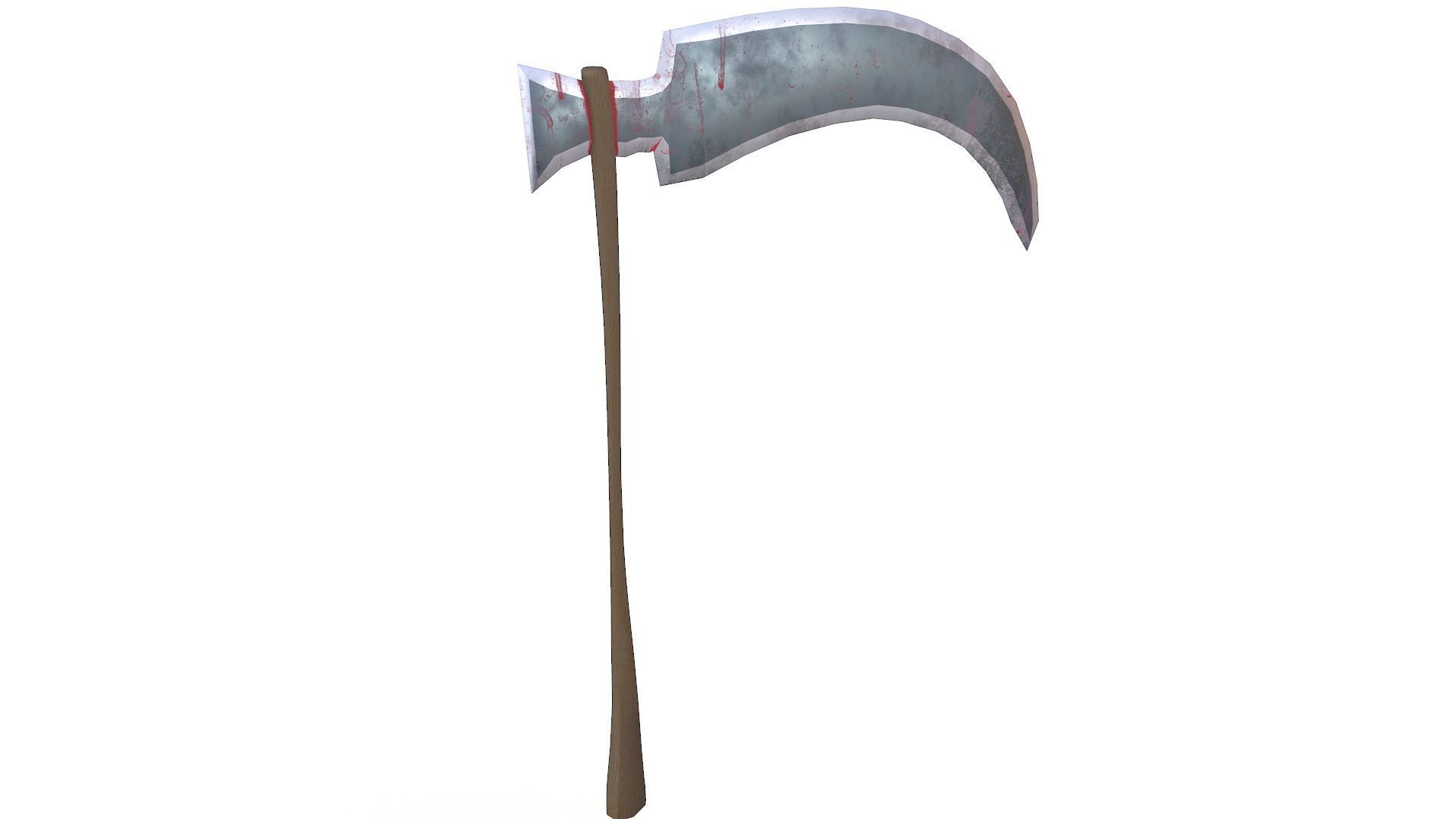  Scythe - Sickle Low-poly 3D model_2