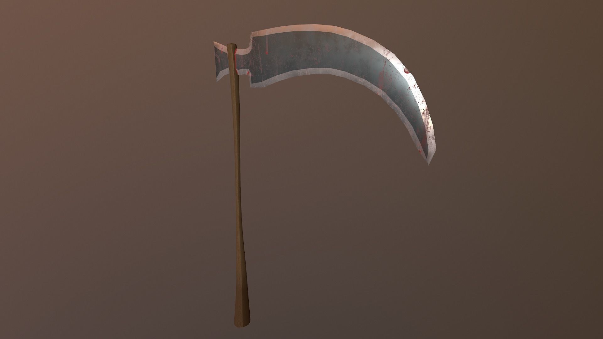  Scythe - Sickle Low-poly 3D model_9