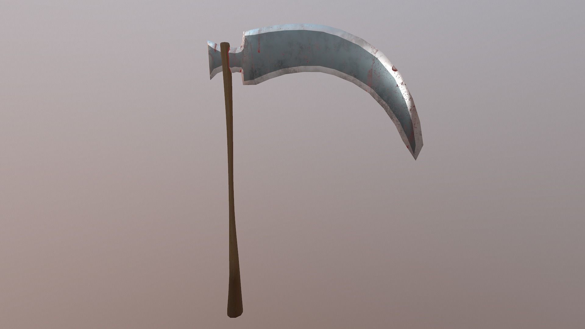  Scythe - Sickle Low-poly 3D model_11