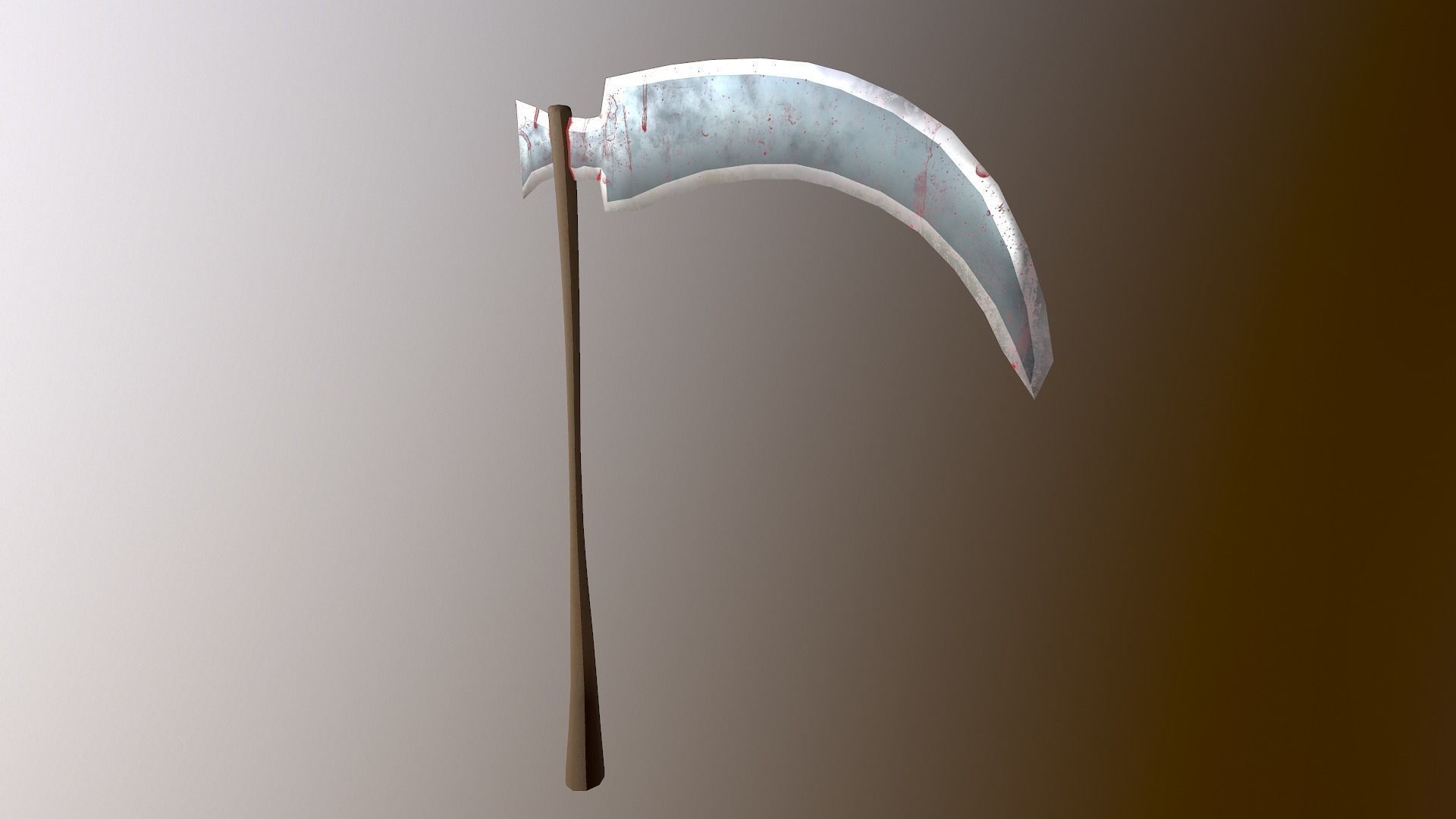  Scythe - Sickle Low-poly 3D model_12