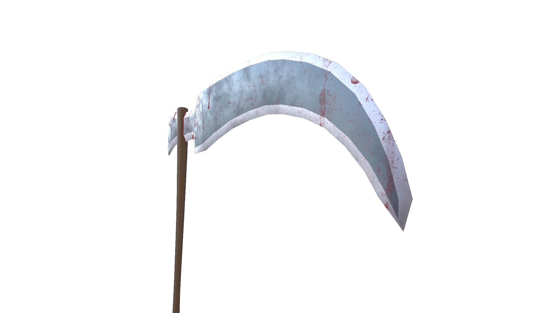  Scythe - Sickle Low-poly 3D model_5