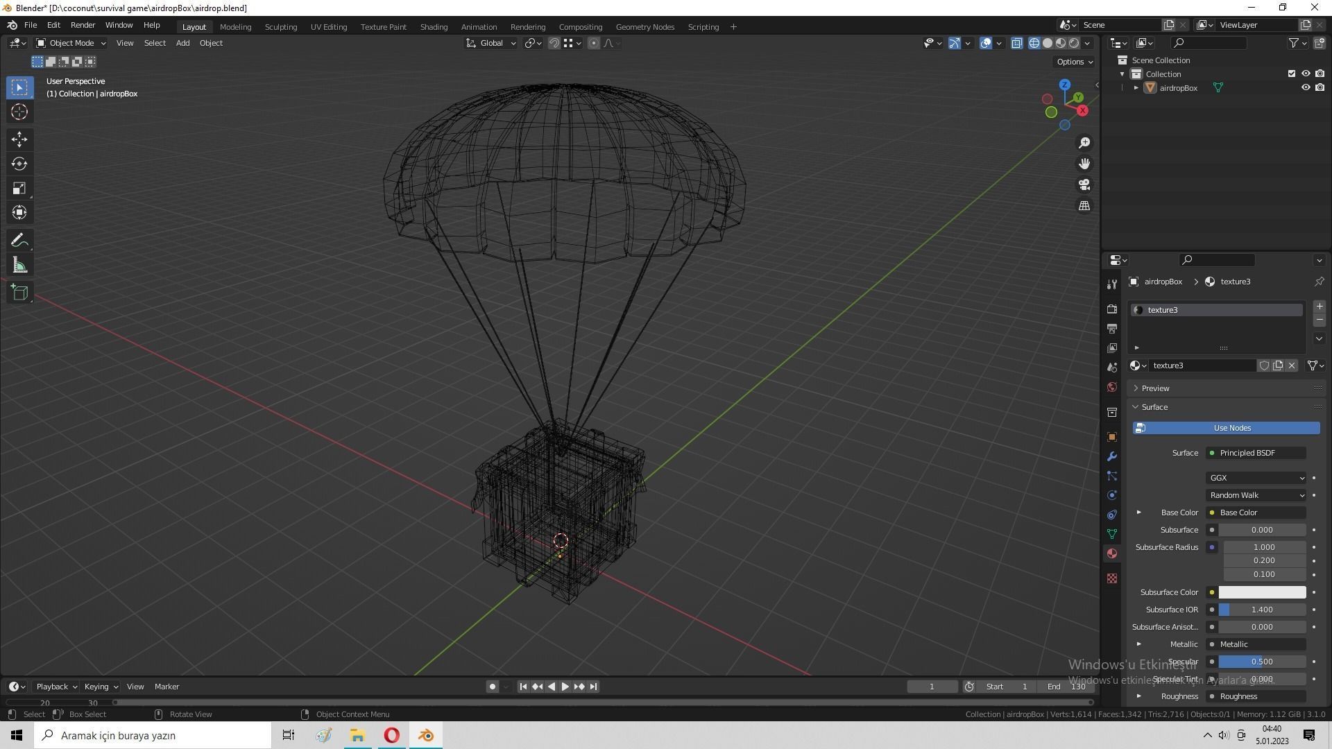 Air Drop Boxes Low-poly 3D model_15