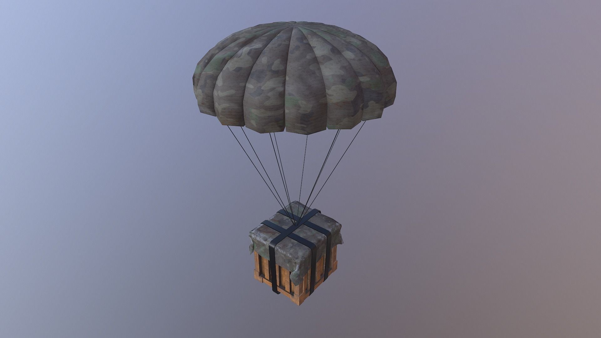 Air Drop Boxes Low-poly 3D model_39