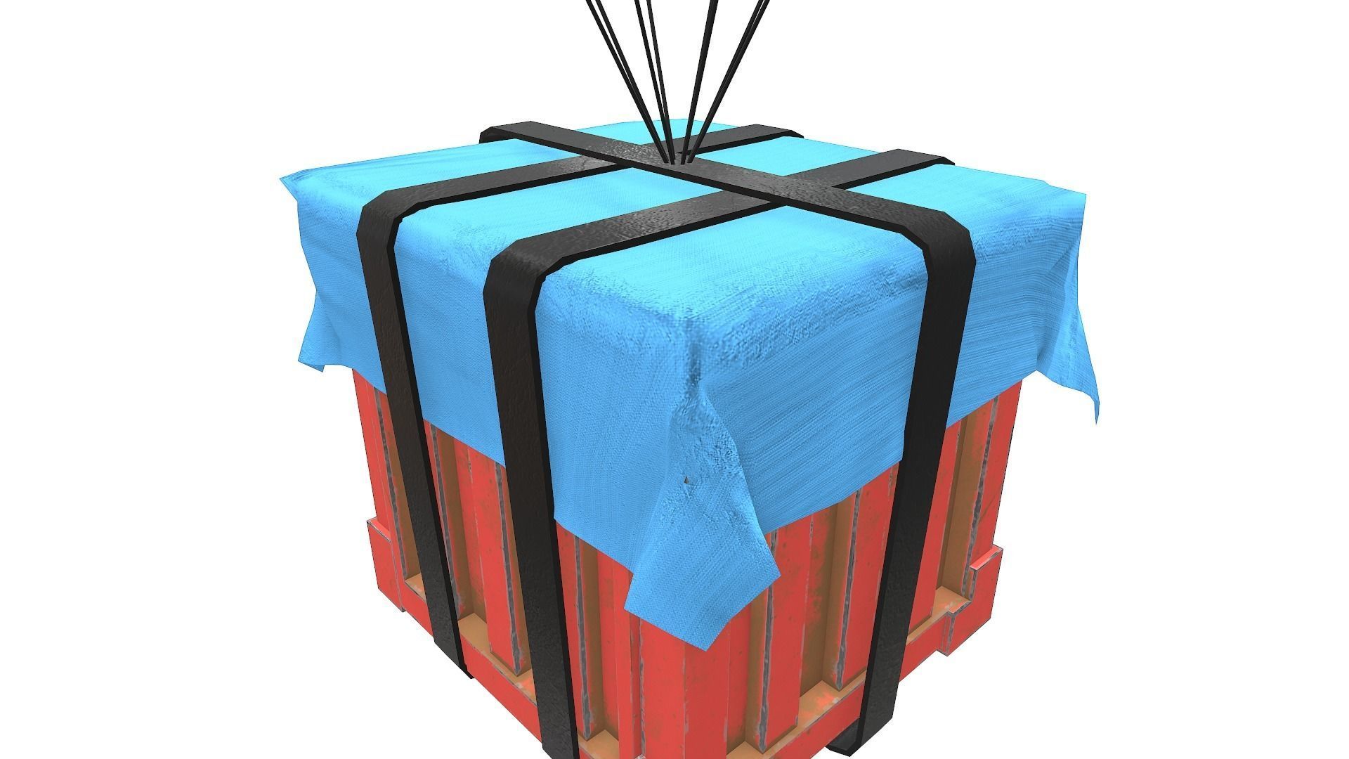 Air Drop Boxes Low-poly 3D model_13