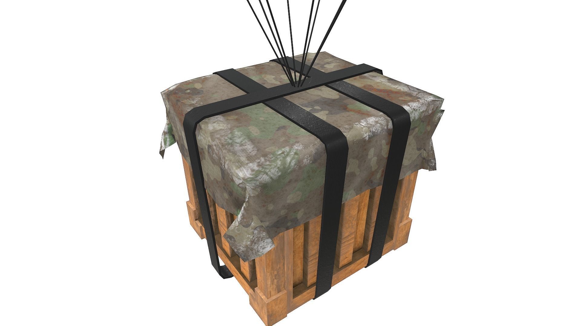 Air Drop Boxes Low-poly 3D model_7
