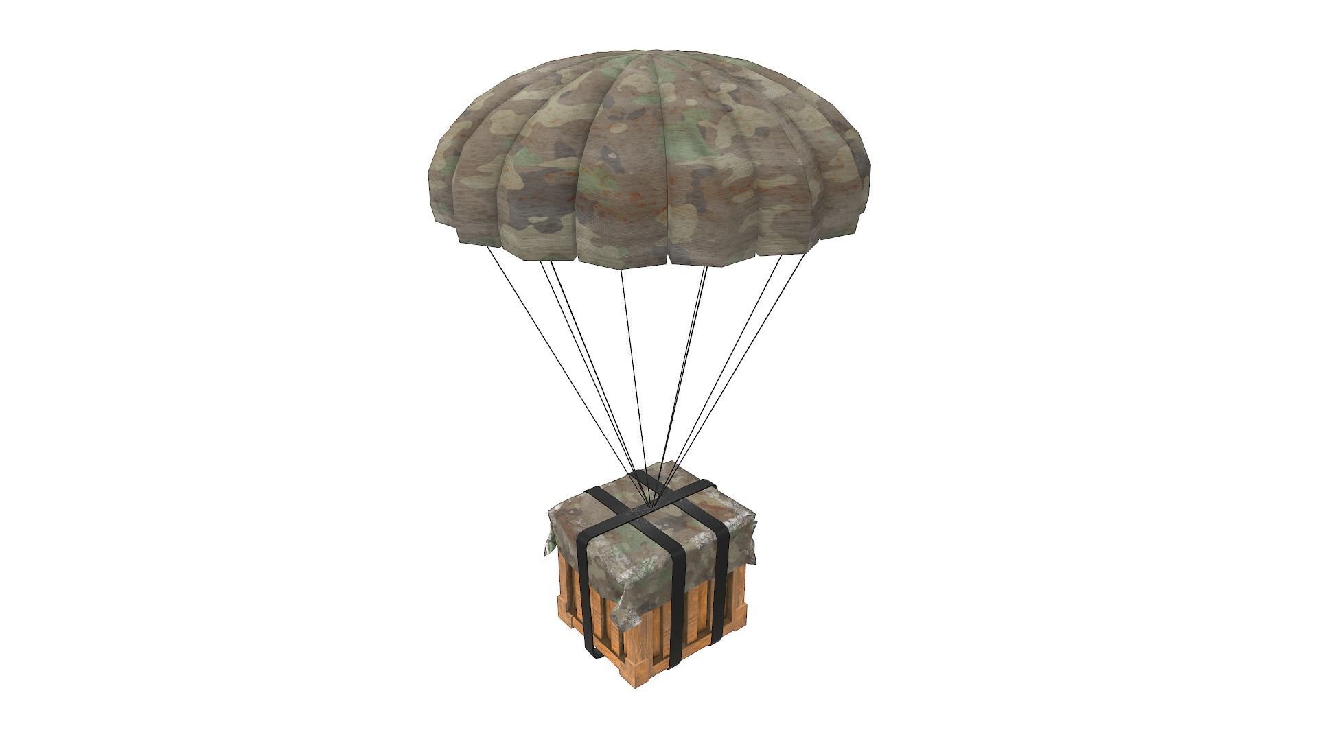 Air Drop Boxes Low-poly 3D model_4