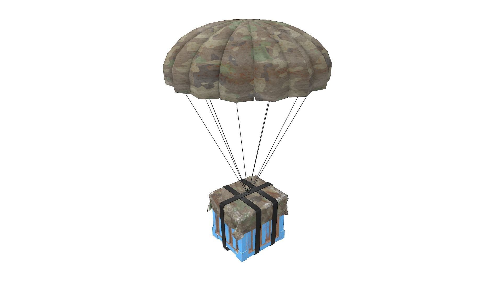 Air Drop Boxes Low-poly 3D model_5