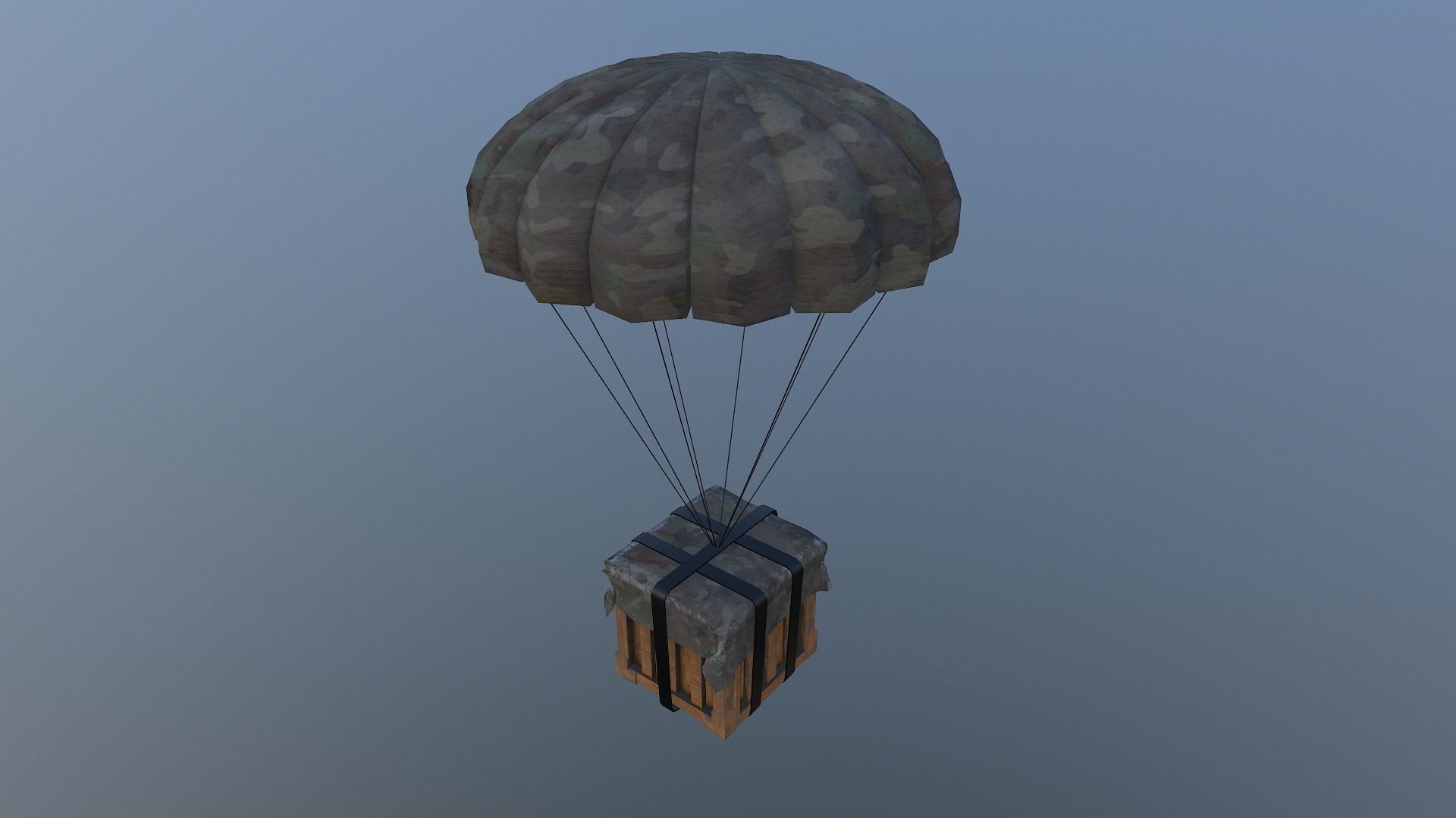 Air Drop Boxes Low-poly 3D model_29
