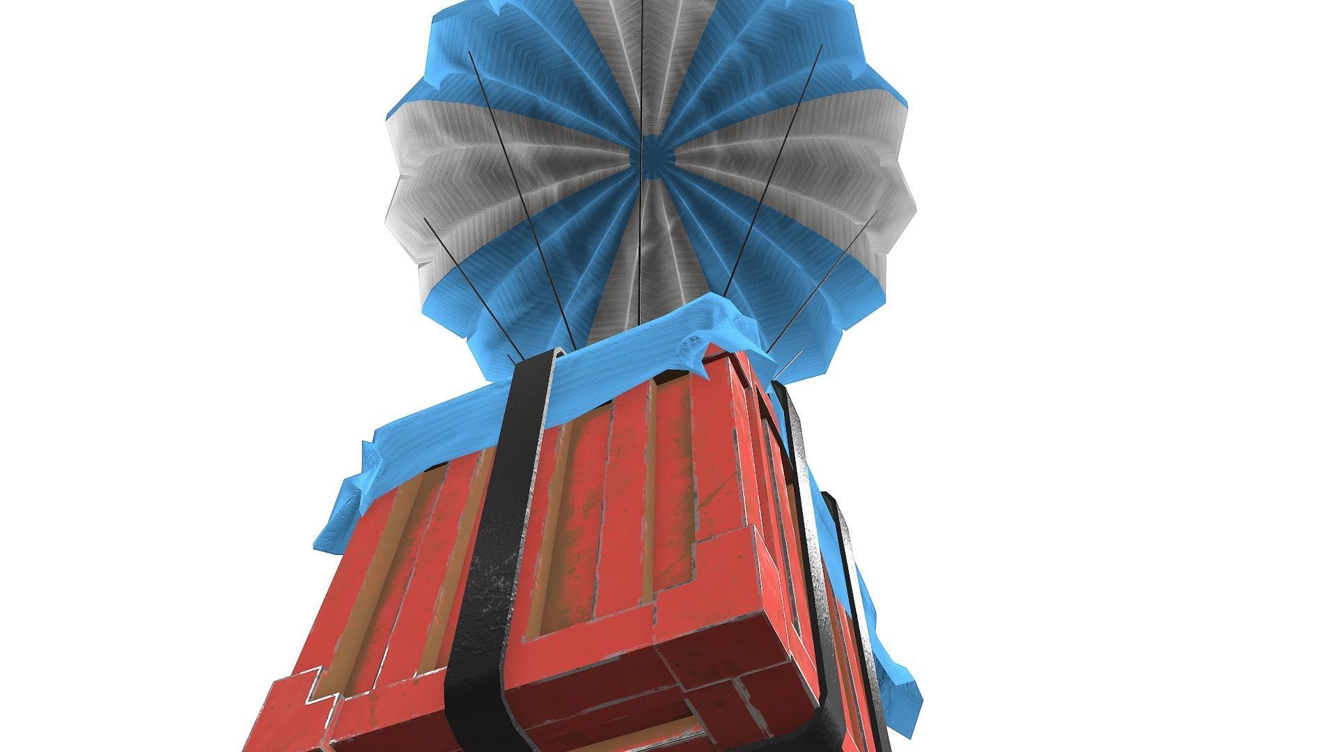 Air Drop Boxes Low-poly 3D model_14