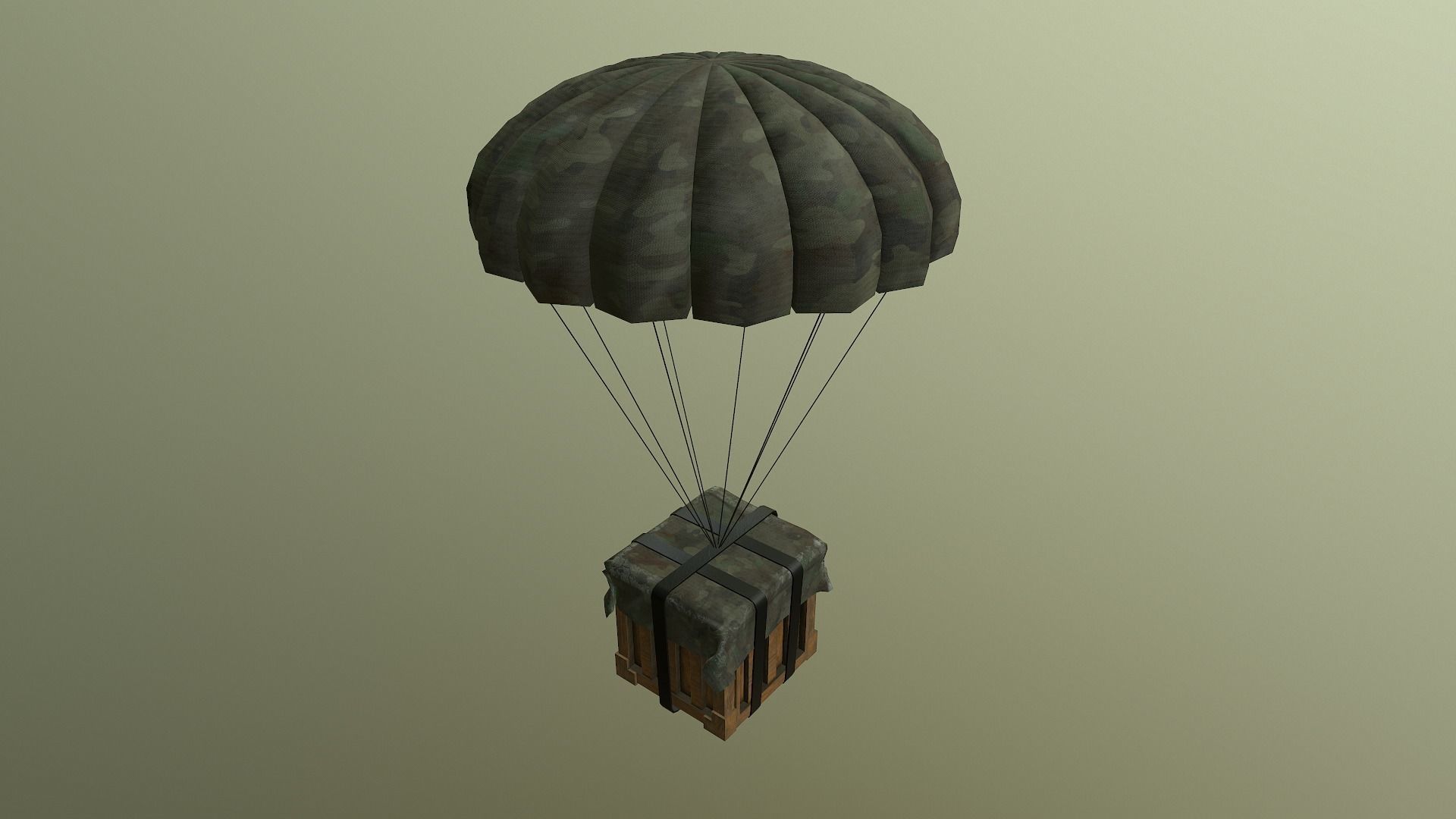 Air Drop Boxes Low-poly 3D model_36