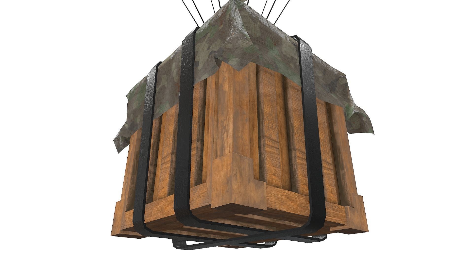 Air Drop Boxes Low-poly 3D model_9