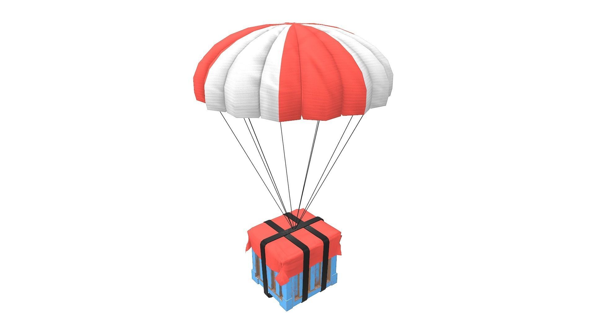 Air Drop Boxes Low-poly 3D model_2