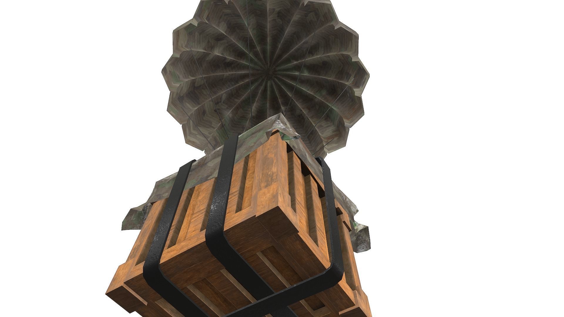Air Drop Boxes Low-poly 3D model_8