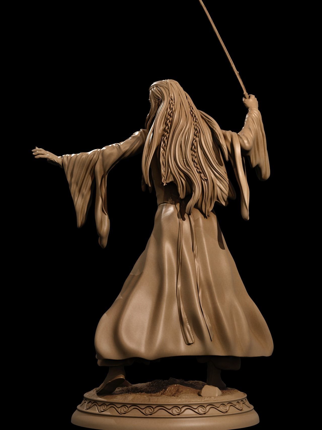 Arwen 3D Print lord of rings statue 3D print model_8