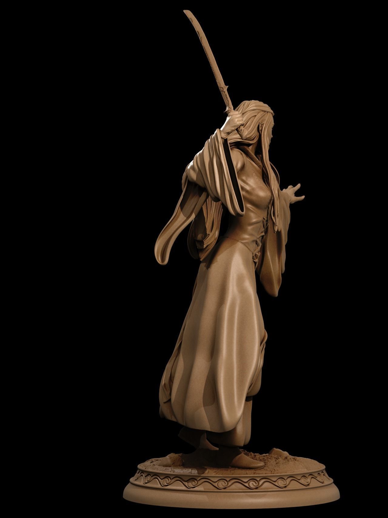 Arwen 3D Print lord of rings statue 3D print model_9
