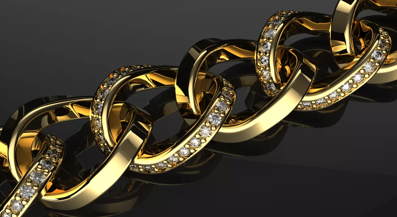 Cuban link chain necklace new model 3D print model
