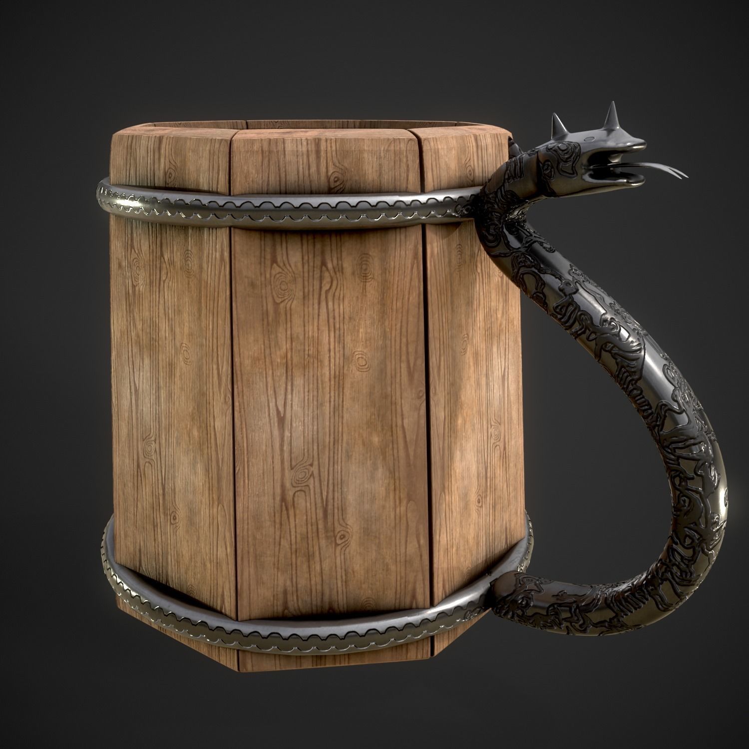  Cup Model with PBR texture Low-poly 3D model_2