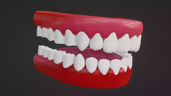 mouth character low poly