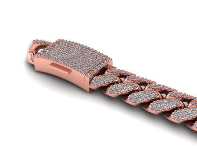 Diamond Cuban link 19mm 3D model_1