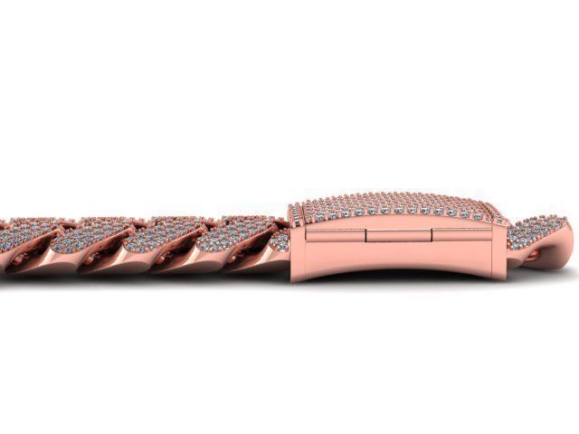 Diamond Cuban link 19mm 3D model_2