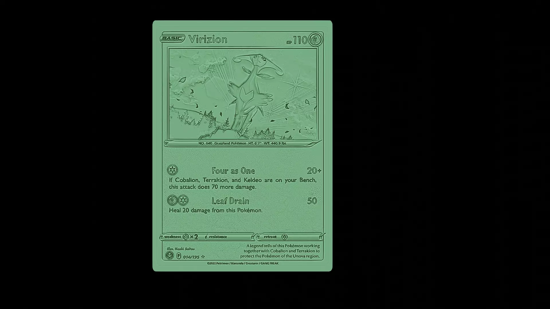 Virizion Pokemon 3D print model_0