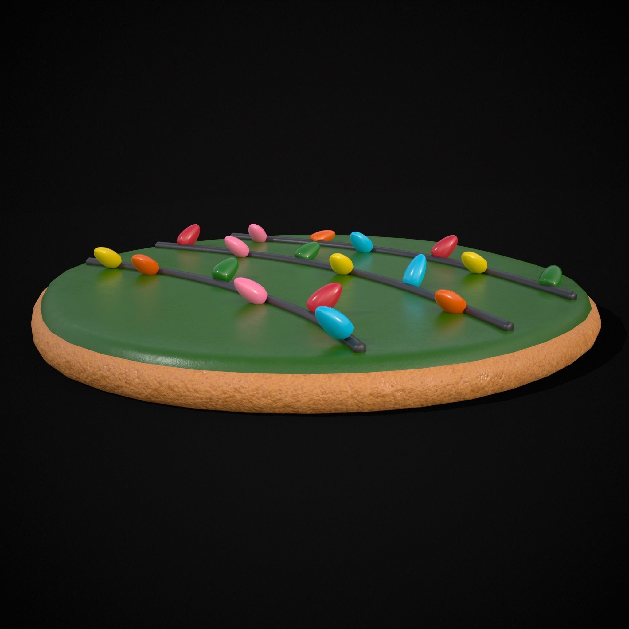 Christmas Lights Cookie Low-poly 3D model_15