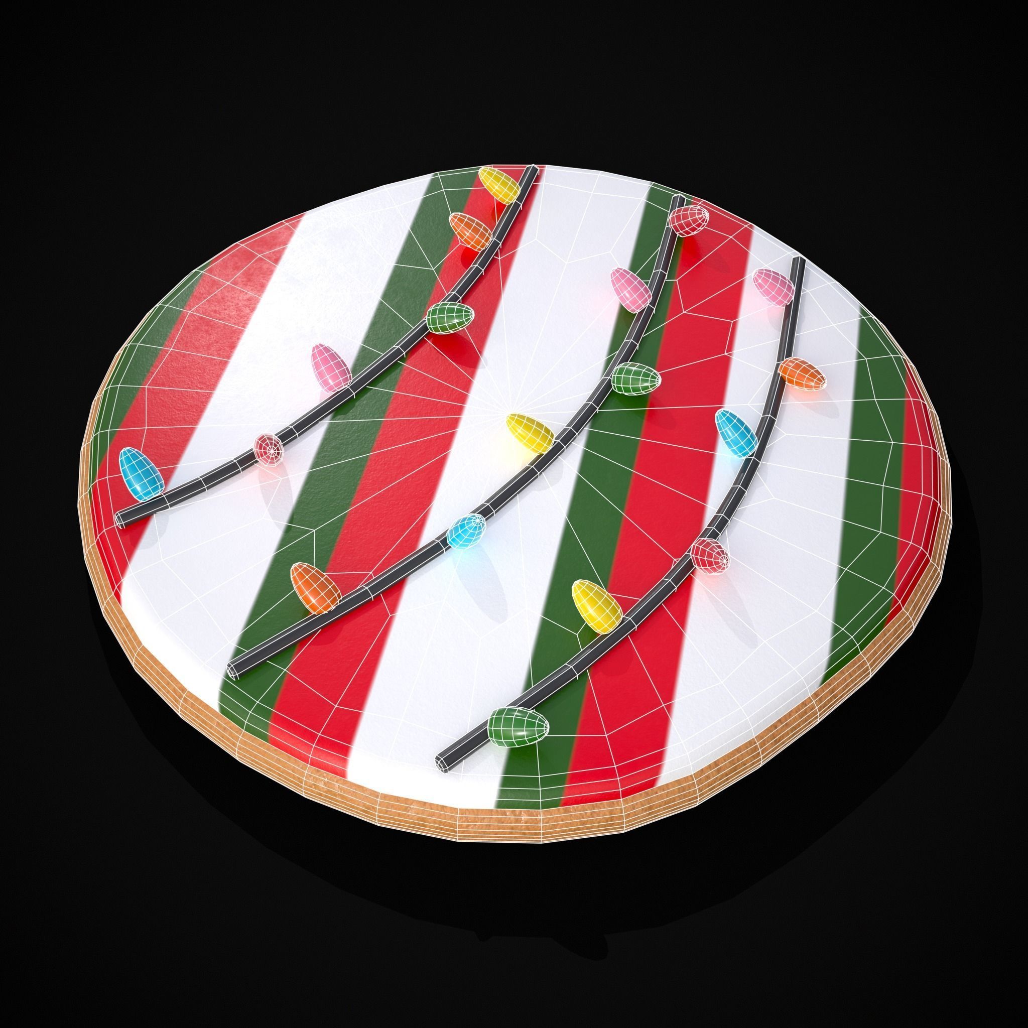 Christmas Lights Cookie Low-poly 3D model_22