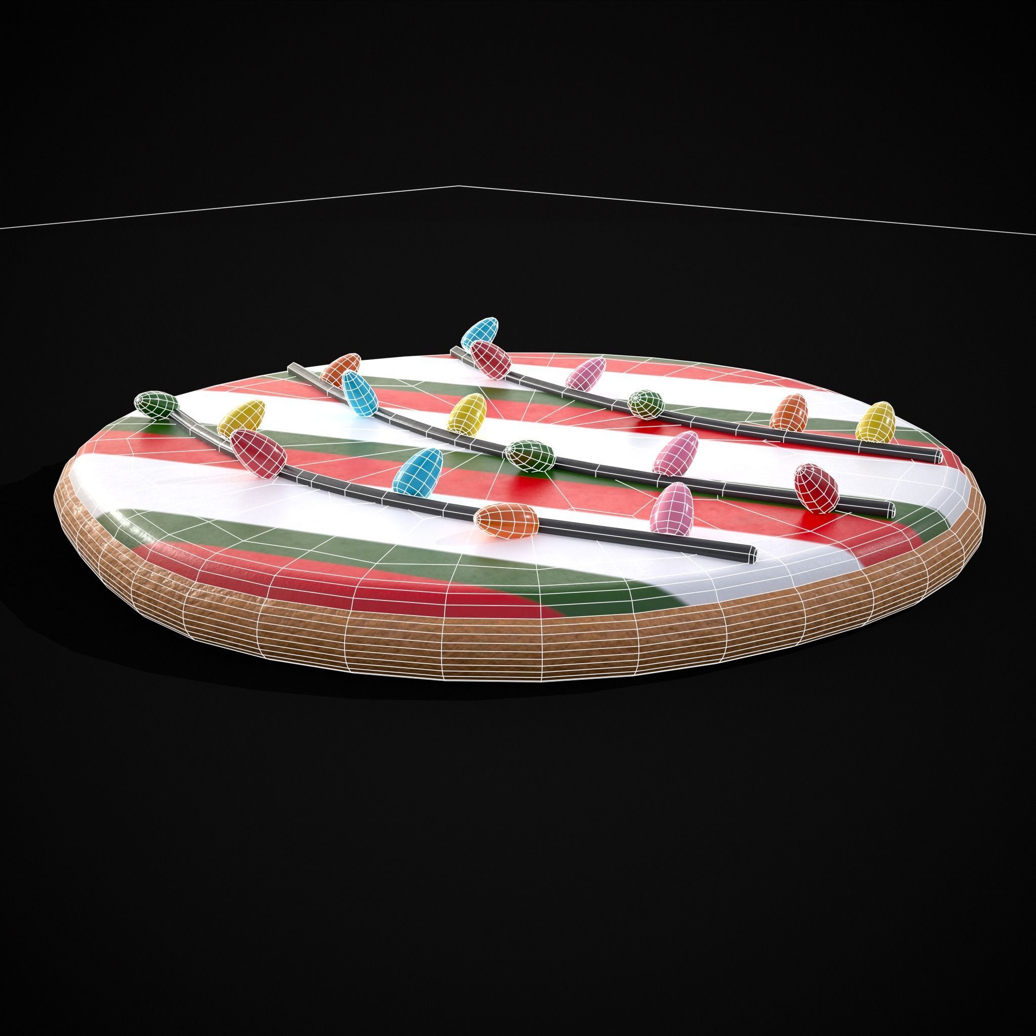 Christmas Lights Cookie Low-poly 3D model_24