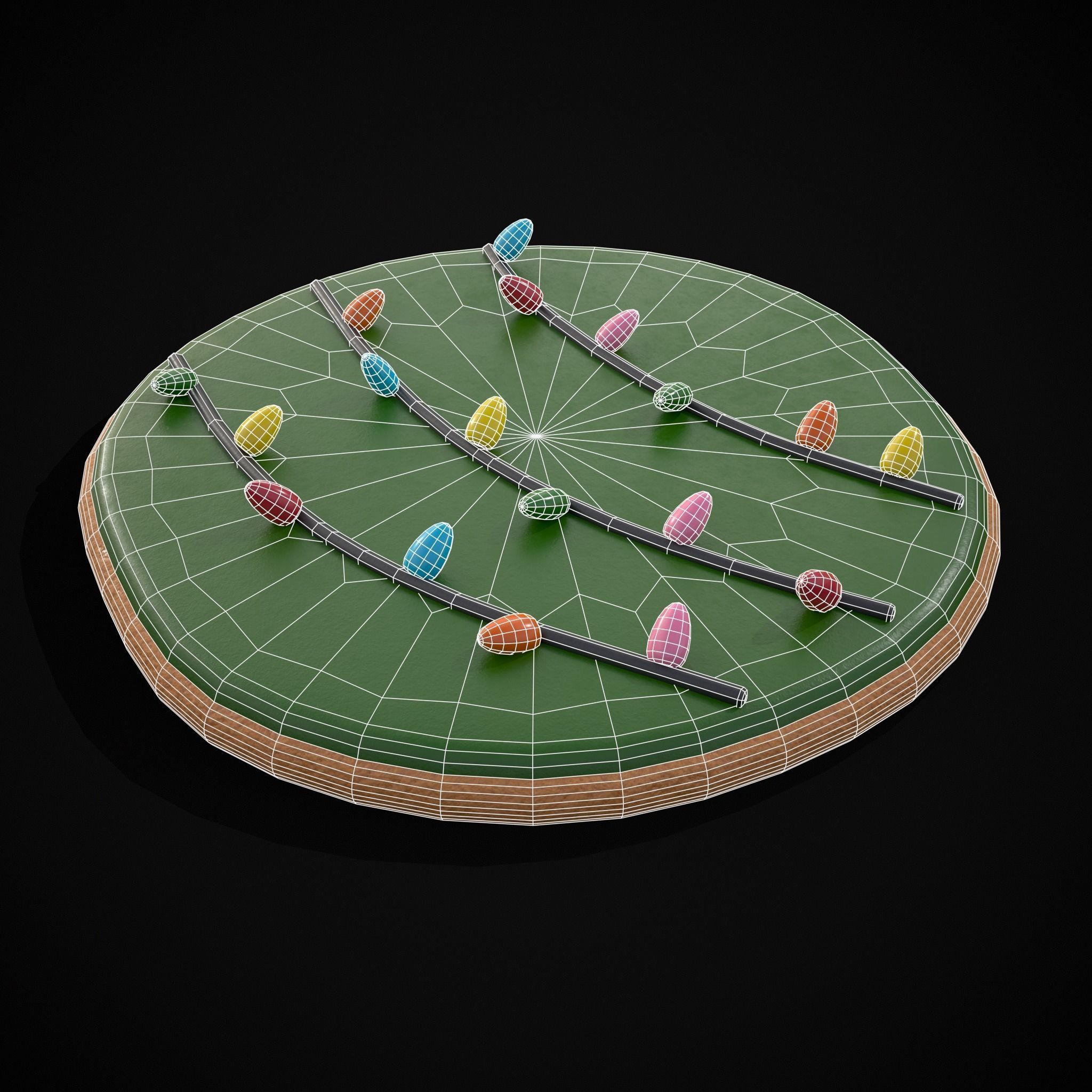 Christmas Lights Cookie Low-poly 3D model_14