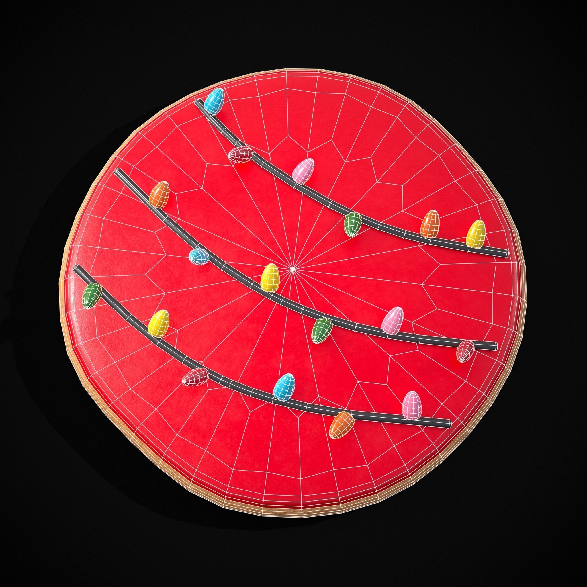 Christmas Lights Cookie Low-poly 3D model_18
