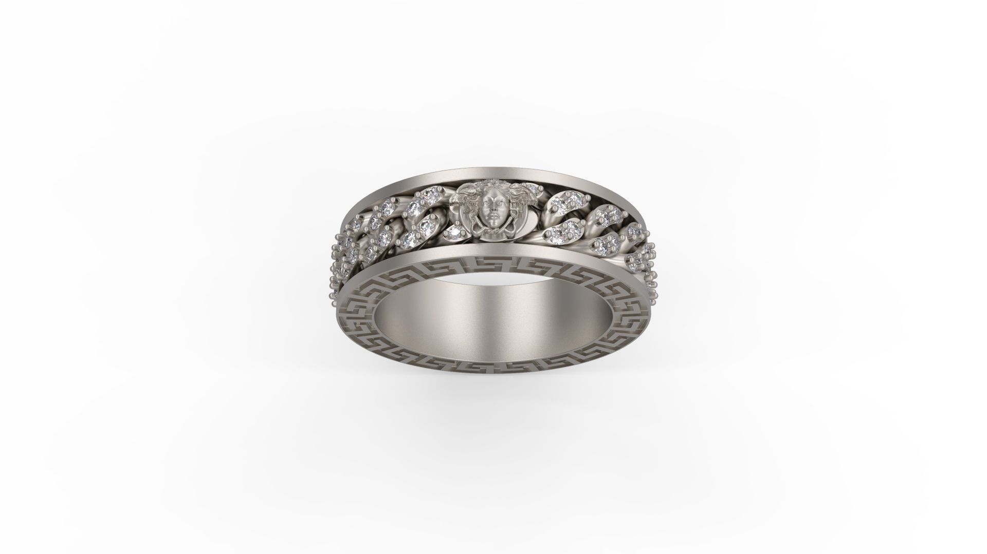 Medusa Cuban Chain Ring 3D print model_6